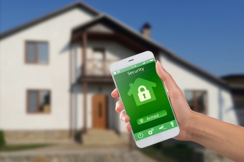 Hemlarm visat på app